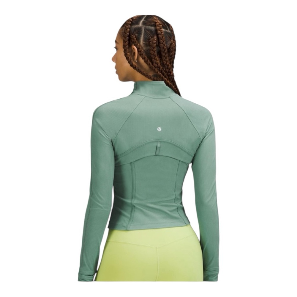 Lululemon Ribbed Cropped Define Jacket | Tidewater Teal | Size 6 - Picture 2 of 12